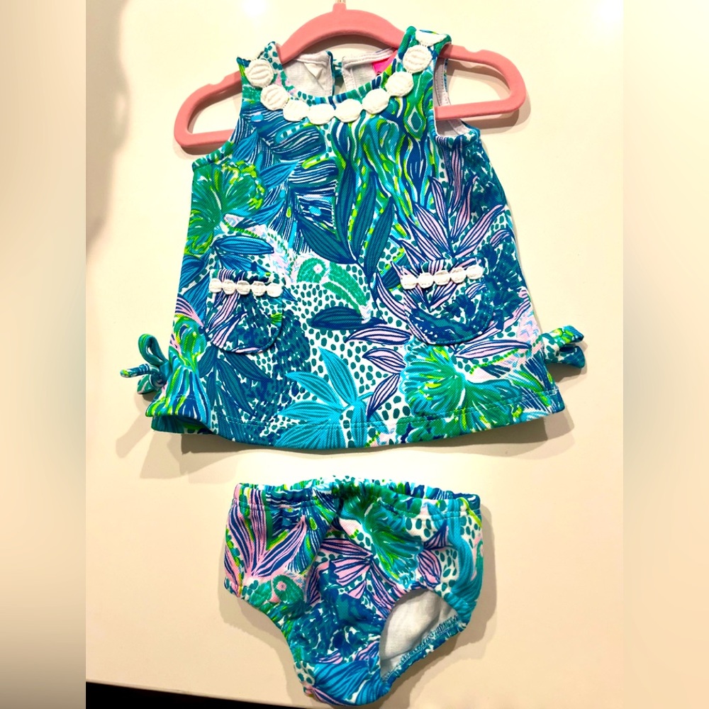 Lilly Pulitzer - Baby Shift Dress - Botanical Green Holiday In The Sun